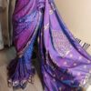 Silk Block Print Saree 7 Yards with BP