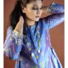 URVI Violet-Blue Dual Tone Premium Berry Silk Kurti Set