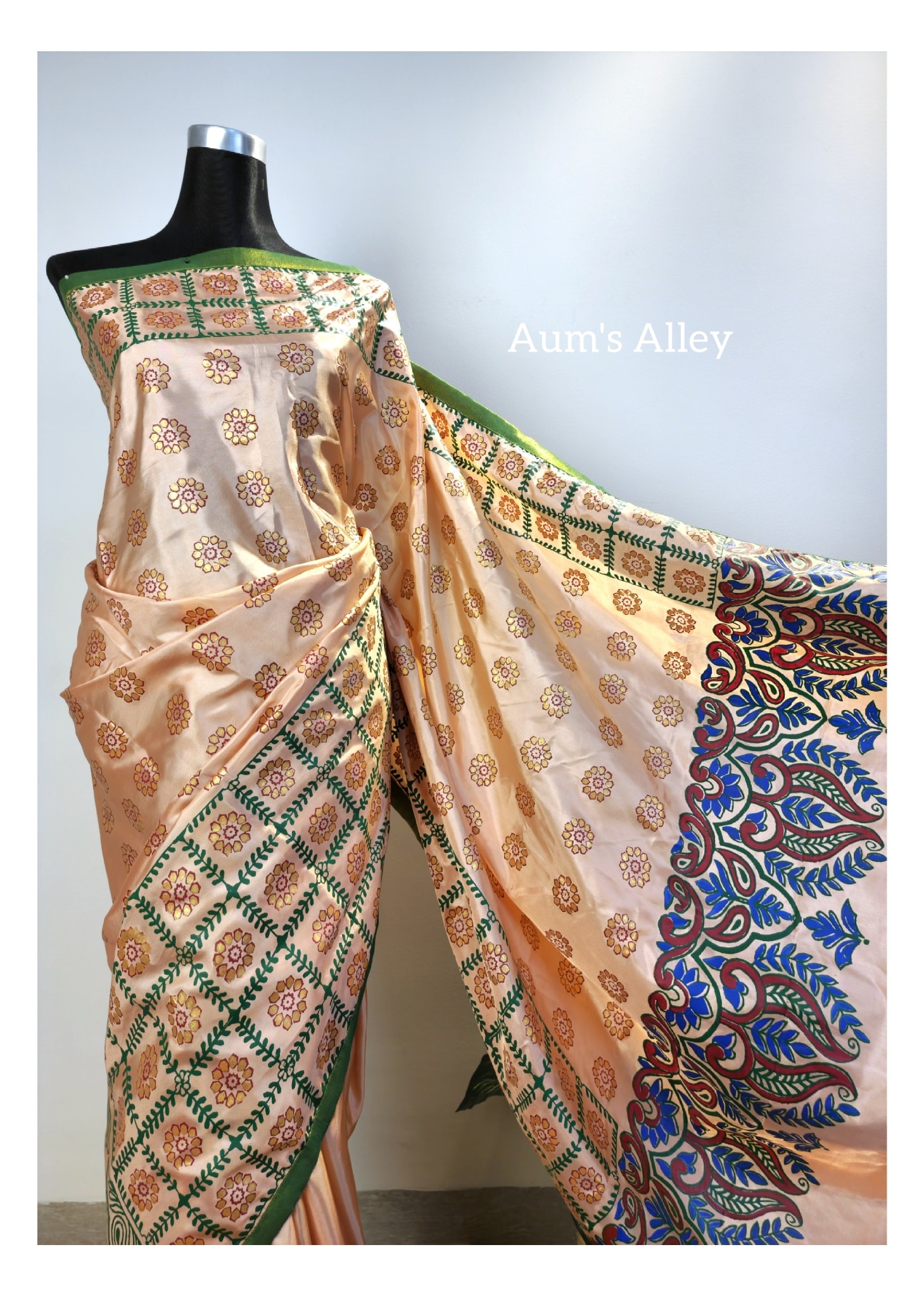 Rose Pink Premium Art Silk Blockprint Saree 5 Rose Pink Premium Art Silk Blockprint Saree