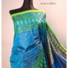 Egyptian-Midnight Blue Premium Art Silk Blockprint Saree