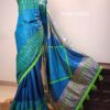 Egyptian-Midnight Blue Premium Art Silk Blockprint Saree