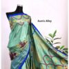 Ellora's Mint Hand-stitched Art Silk Saree